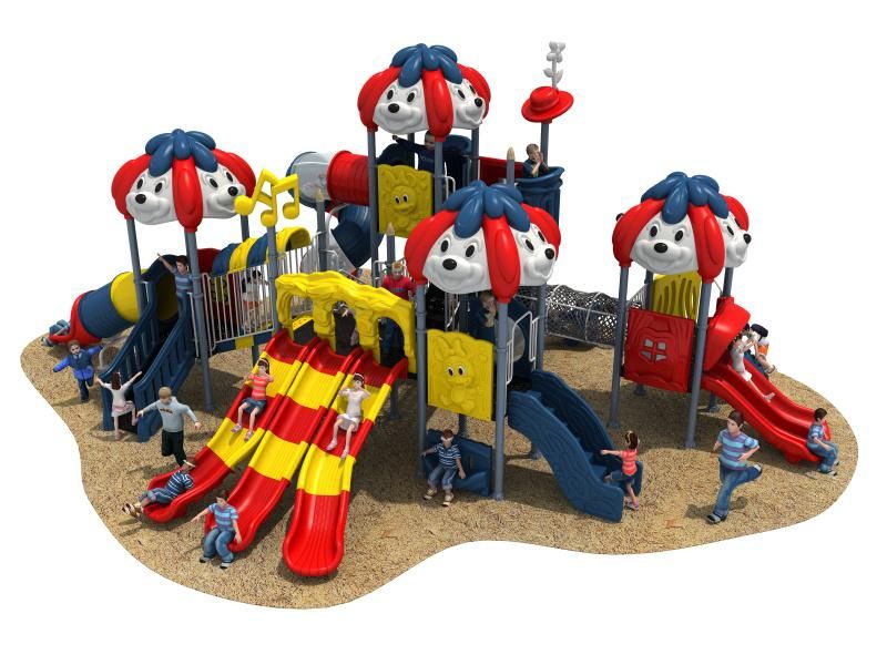 High Quality Kids Space Outdoor Playground with Big Slides for Sale Animal Style Multi-Function Games CCC/Ce/TUV/En1176 Certificate