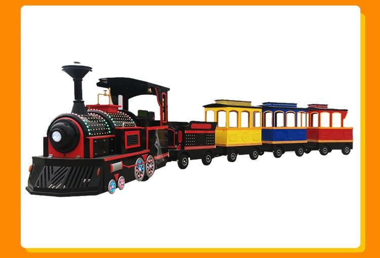 Outdoor Amusement Park Equipment Kids Tourist Electric Trackless Train for Adult