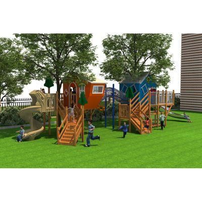 New Arrival Custom Kindergarten Wooden Equipment Children Sport Outdoor Playground Amusement Park