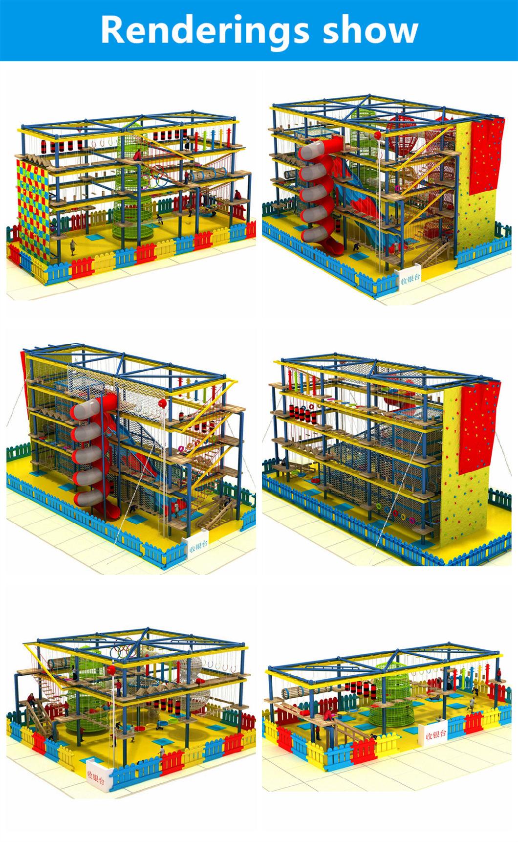 Children′s Indoor Playground Park Slide Climbing Expansion Adventure Equipment Tz23