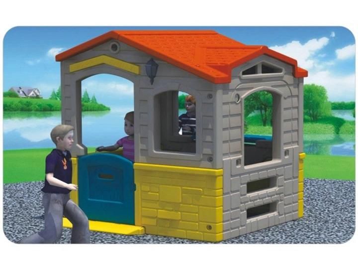 Children Plastic Playhouse with Doorbell, Colorful Plastic Children Playhouse