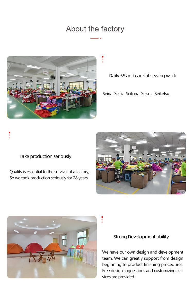 High Quality Manufaturer China Children Tunnel Play Tent