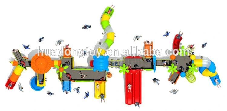 New Style Large Outdoor Playground Equipment Plastic Slide