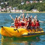 8 Persons Ocean Rider Inflatable Banana Boat with 2 Tubes Double Tubes