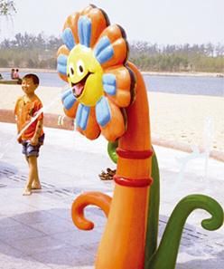 Sunflower Smile Face Water Park Accessories Water Spray