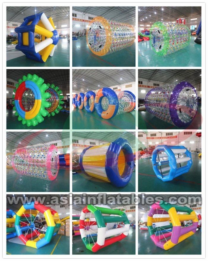 Commercial Rainbow Inflatable Water Walking Roller on Sale for Adult and Kids
