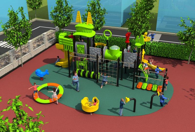 China Factory Preschool Kids Wooden Outdoor Playground Items Equipment