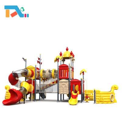 Multi-Activity Children Outdoor Playground Slide, Special Wood Pirate Ship