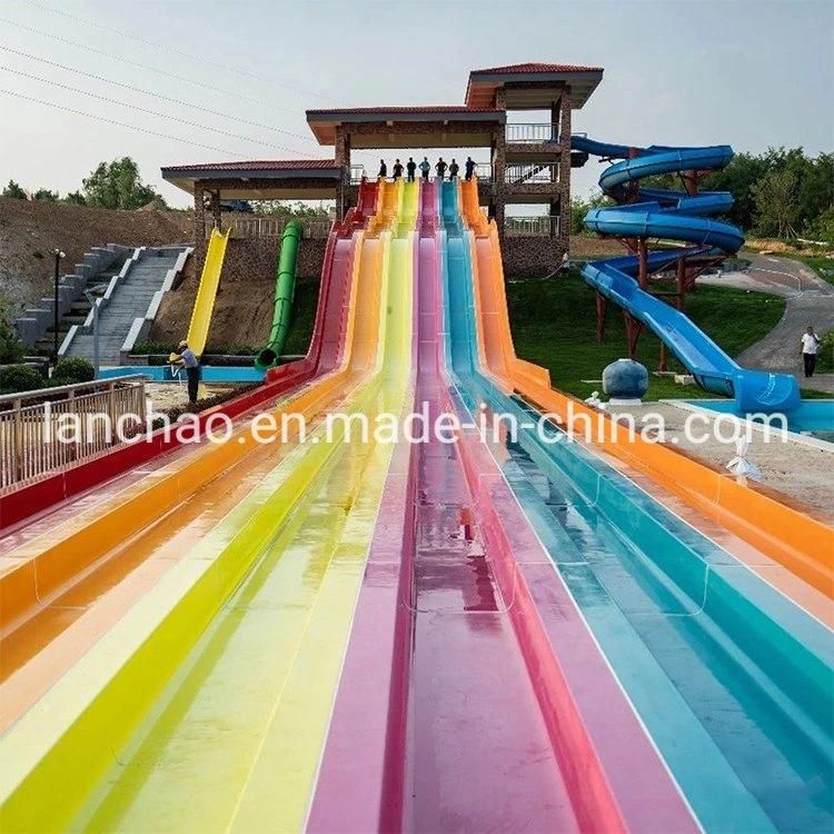 Amusement Water Park Equipment Fiber Glass Rainbow Slide