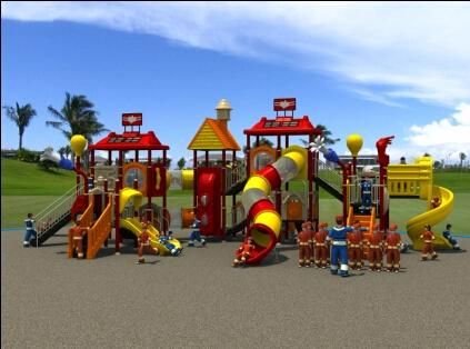 Outdoor Fire Man Collection Kids Park Playground Slide (HD13-003A)