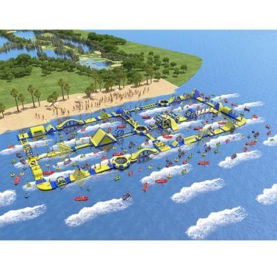 30X70m Giant Water Obstacle Course Inflatabel Floating Amusement Park