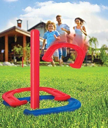Traditional Backyard Outdoor Activity Horseshoes Game Set