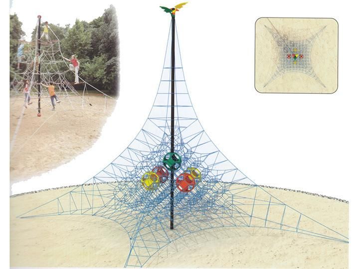 Large Size Children Outside Climbing Playground Slide