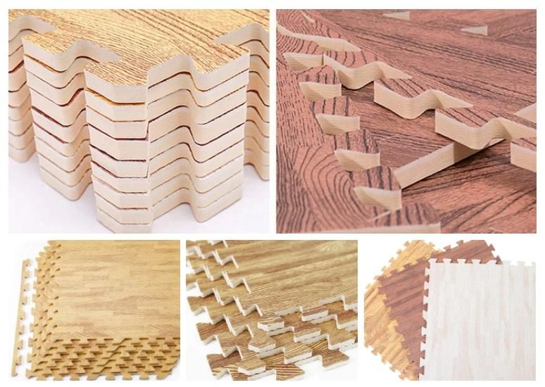 12mm Thickness EVA Foam Floor Wood Effect Interlocking Gym Play Home Workout Soft Tiles