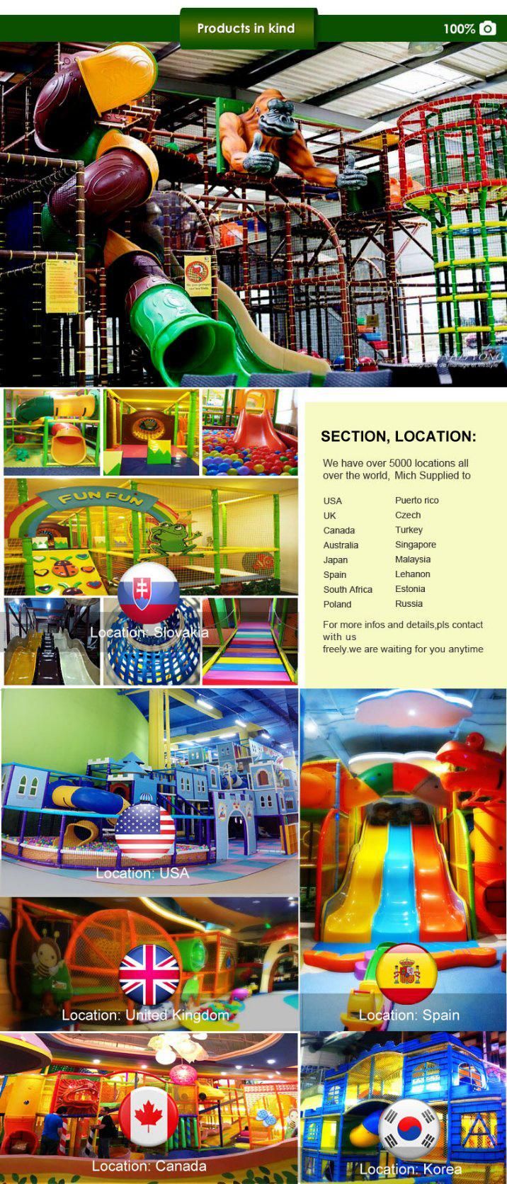Climbing Indoor Playground with Tube Slides