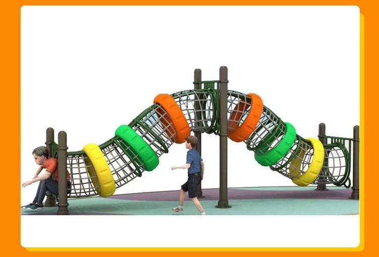 Newest Outdoor Jungle Gym Fitness Tunnel Bridge with Swing Sets Climbing Rope