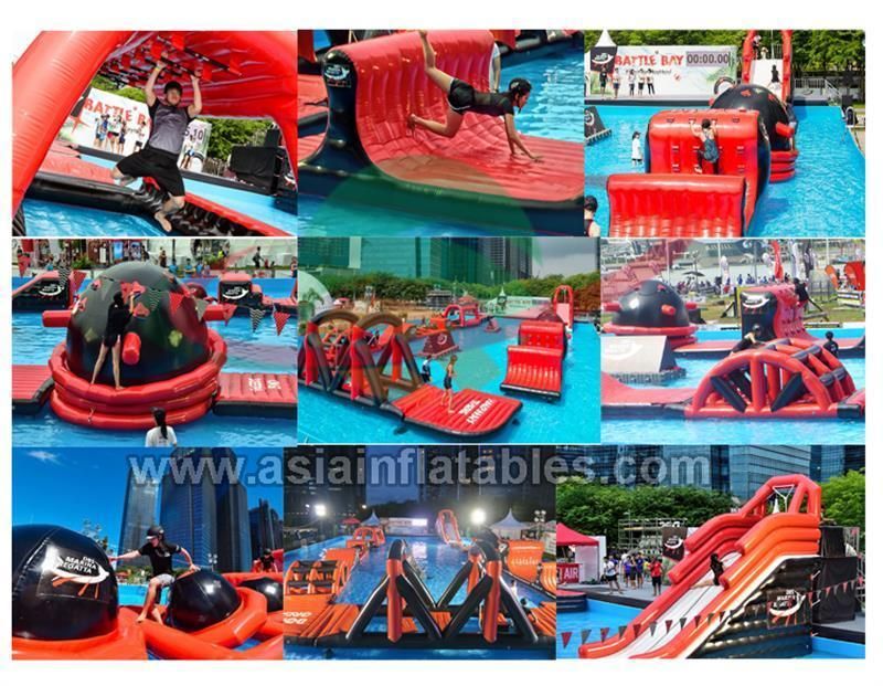 Customized Swimming Pool Giant Inflatable Water Park Floating Aqua Park