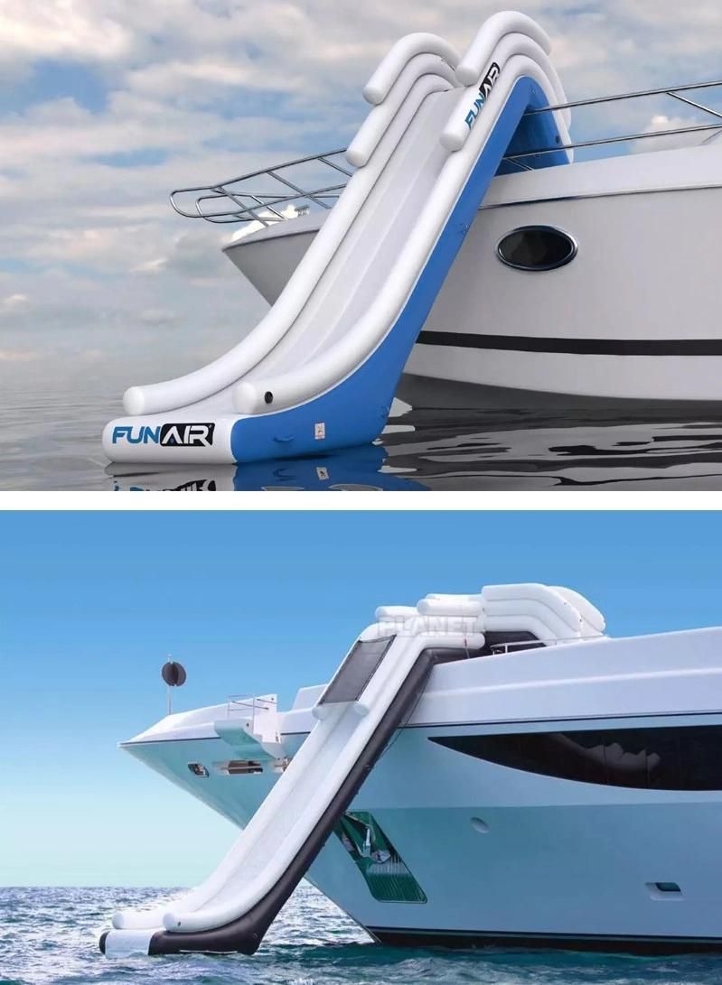 Commercial Popular Blue Inflatable Yacht Slide for Sea