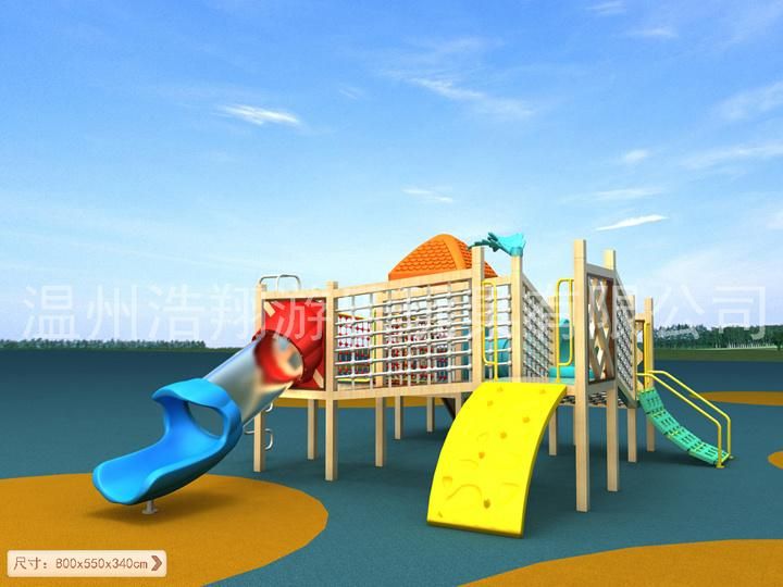 Wood Outside Playsets Backyard Outdoor Wooden Playground Equipment for Kids