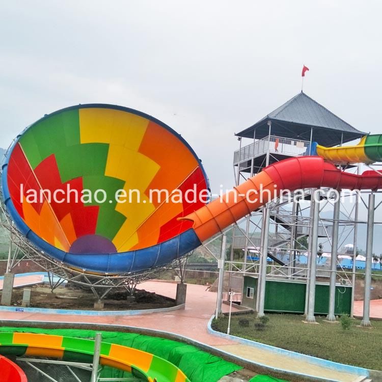 Customized Color Fiberglass Tornado Water Slide for Amusement Park