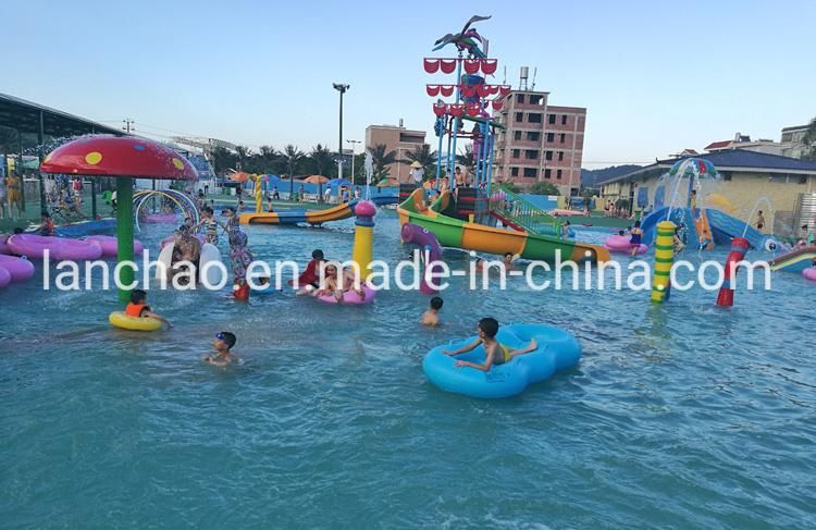 Fiberglass Kids Amusement Park Water Playground with Slides