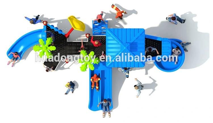New Design Large Plastic Kids Outdoor Playground Combined Slide