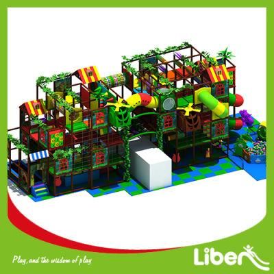 Jungle Theme Indoor Playground Set with Trampoline