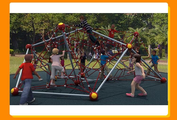 Discount Outdoor Kids Cargo Wire Net Tunnel Climbing Frame with Stainless Steel Slide