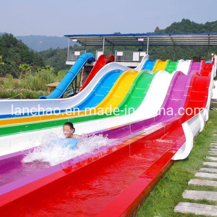 Racing Fiberglass Rainbow Water Slide for Theme Park