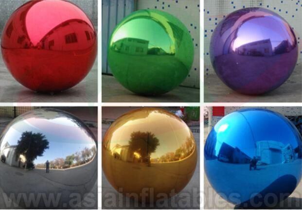 Cool Inflatable Black Chrome Sphere Mirror Ball for Party