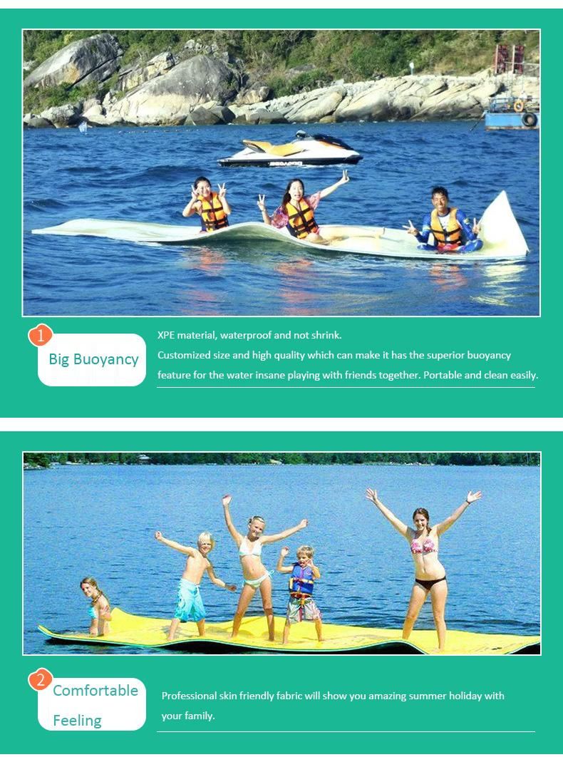 Swimming Pool Floating Mattress Summer Fun Toy Water Blanket Floating Mat Bed Tear-Resistant XPE Foam Outdoor Floating Water Pad