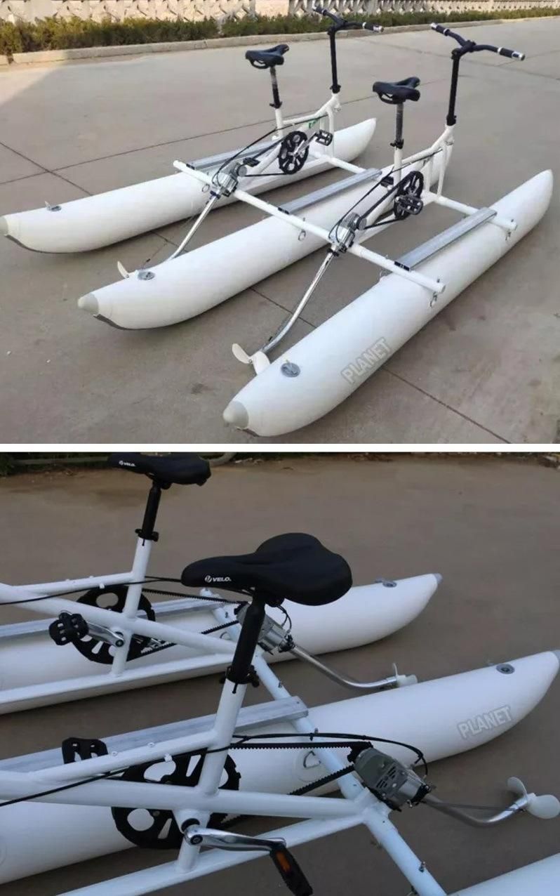 Wholesale PVC Inflatable Banana Pontoons Boat Tubes Floating Water Bike