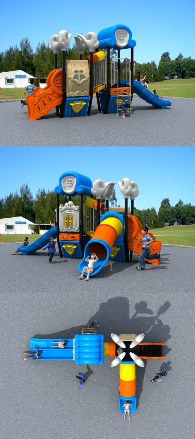 New Design Outdoor Playground Equipment Kids Slides (HD16-008D)