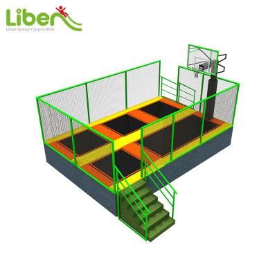 Indoor Trampoline Park with Baketball Hoops Builder