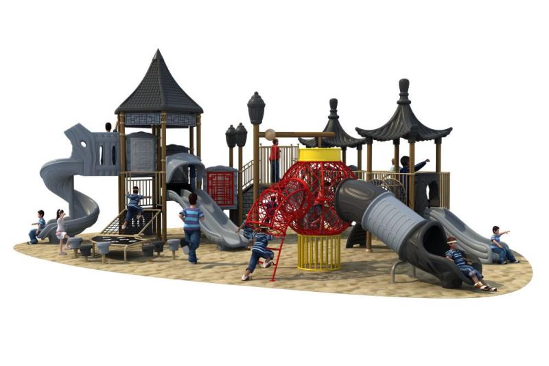 Chinoiserie Series Outdoor Amusement Equipment Children Playground Slide