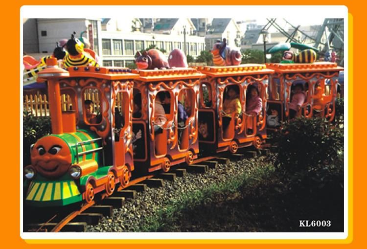 Customized 8 Seats Kids Amusement Park Rides Dlectric Tourist Ride Track Train (KL6002)