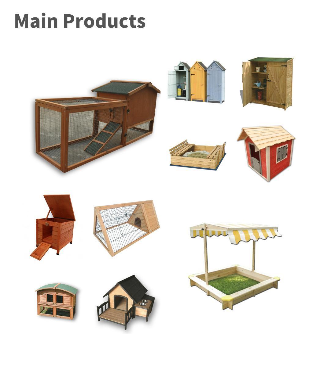 Hot-Sale Natural Wooden Sandbox Chinese Fir Wood Sandpit for Garden Play