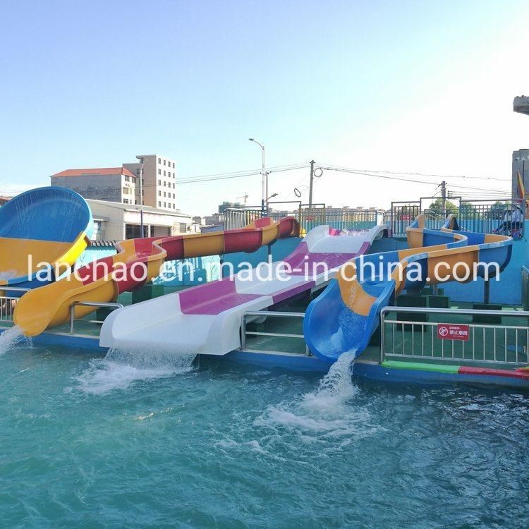 Family Fiberglass (FRP) Water Slide for Children Park Playground