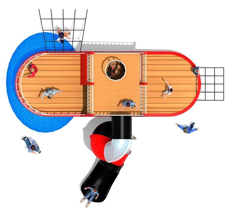 Outdoor Children Amusement Park Tube Slide Equipment