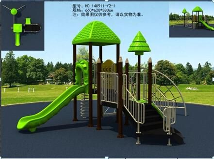 HD2014 Outdoor Newest Forest Collection Kids Park Playground Slide (HD140911-Y2-1)