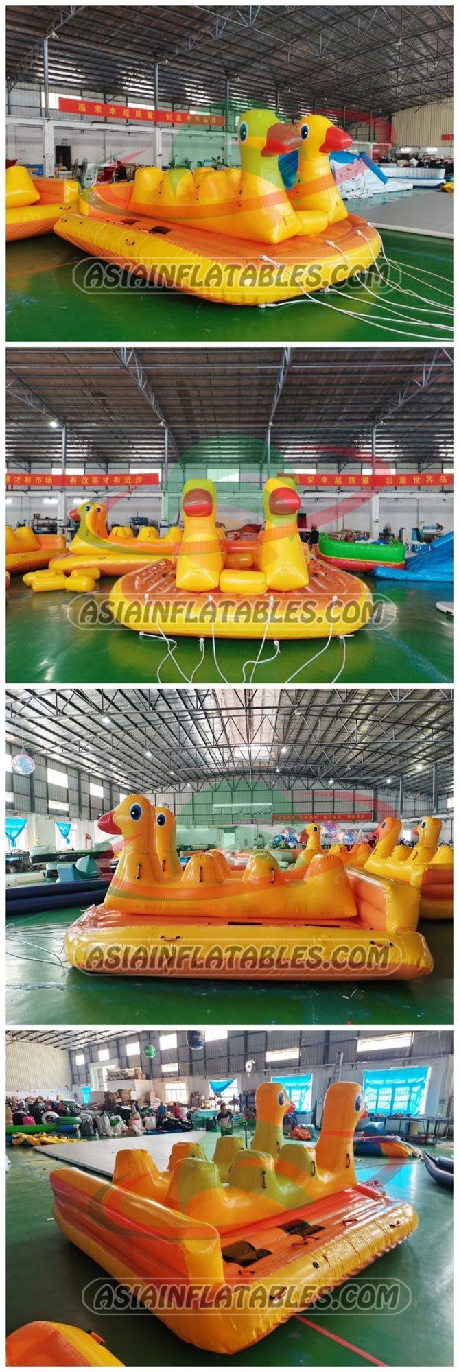 Custom PVC Inflatable Flying Towable Tube 2 Person Water Ski Boat Water Sport