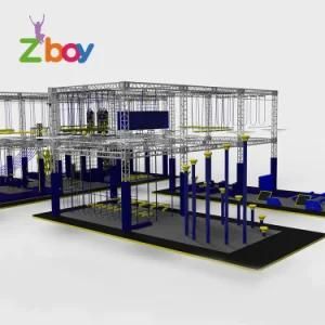 EU Standard Many Games Two Levels Big Ninja Warrior Obstacles Course for Sale