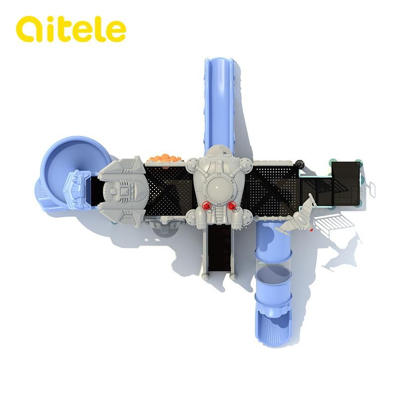 Hot Selling Plastic Slide Interstellar Craft Kids Outdoor Playground