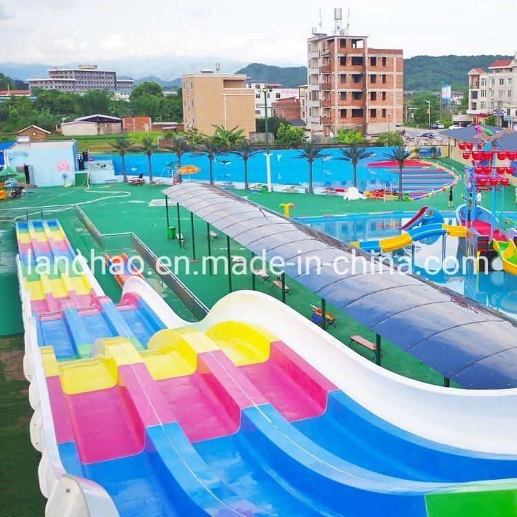Colored Rainbow Competition Water Park Slide for More Player