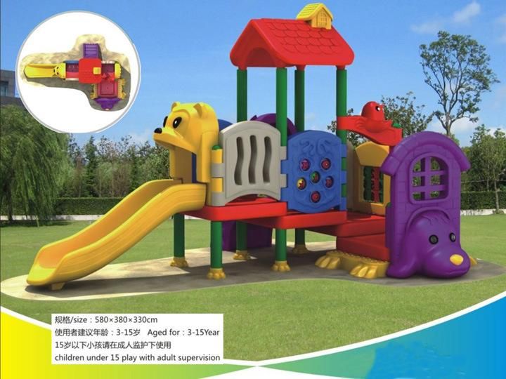Children Outdoor Plastic Playground Equipment for School Amusement Park