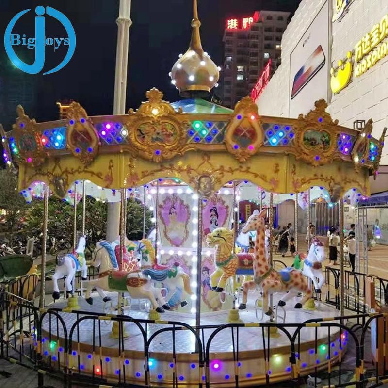 Newest Type Carousel Horse Rides Park Amusement 24 Seats