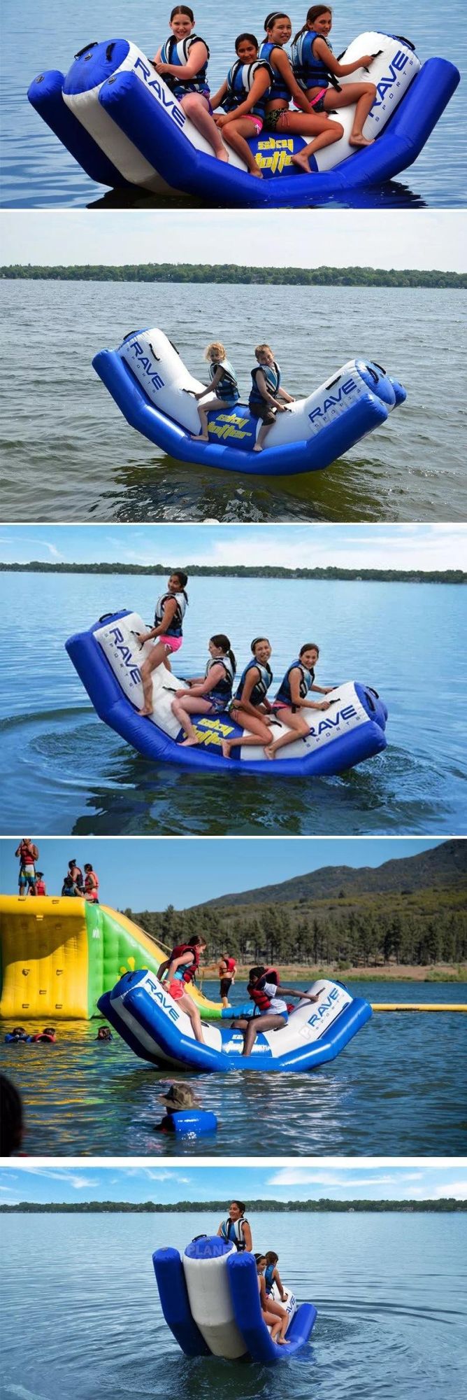 China PVC Inflatable Seesaw Banana Boat Floating Water Toys for Lake