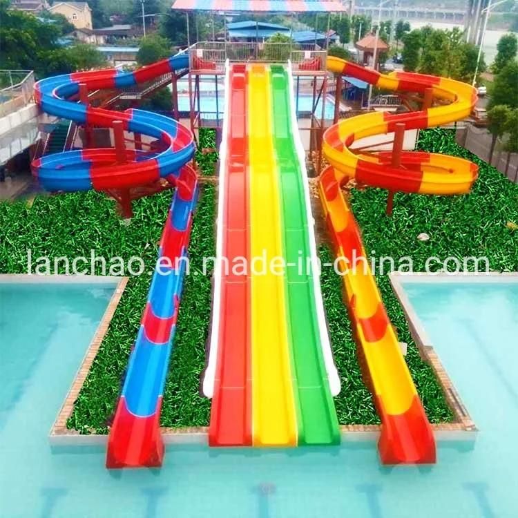 Commercial Free Design Aqua Park Fiberglass Pool Water Slide Set