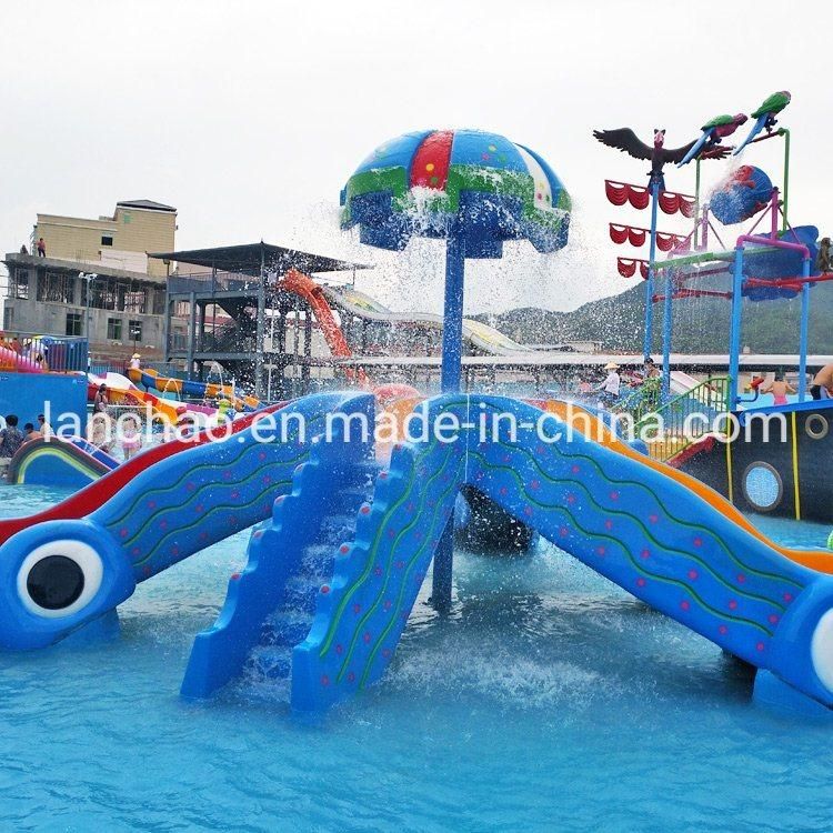 Small Water Park Fiberglass Children Water Slide