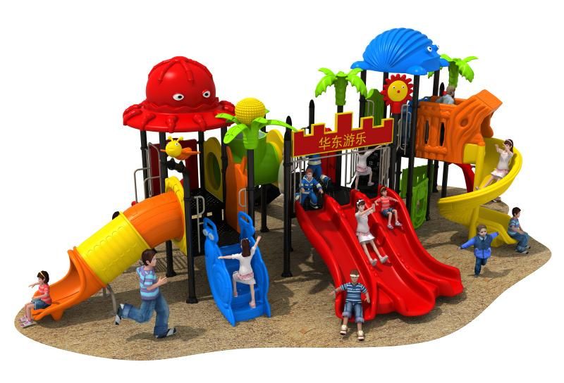 Kids Outdoor Playground Plastic Slide for Amusement Park Attractive Naughty Zone Equipment Play for Supermarket
